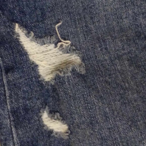 Old Navy Distressed Boyfriend Straight Jeans Mid-Rise Medium Wash, Women's US 2 - Picture 5 of 7